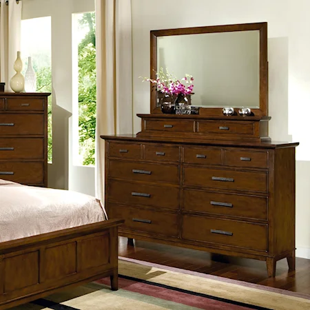 Dresser and Gallery Mirror Combo